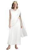 HOMELEX Womens Greek Toga Goddness White Costume Ancient Roman Cosplay Dress Robe