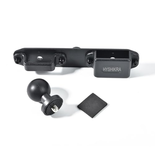 Image of HYSHIKRA Universal Radio Bracket, Walkie-talkies Back Clip Mount, Radio Microphone Holder with 25mm 1 inch Ball Adapter Compatible with RAM Mounts B Size Double Socket Arm