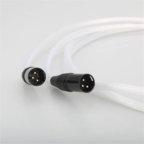 Cable HiFi XLRR 0.5 m plata pura 5N balanceado miniatura 6
