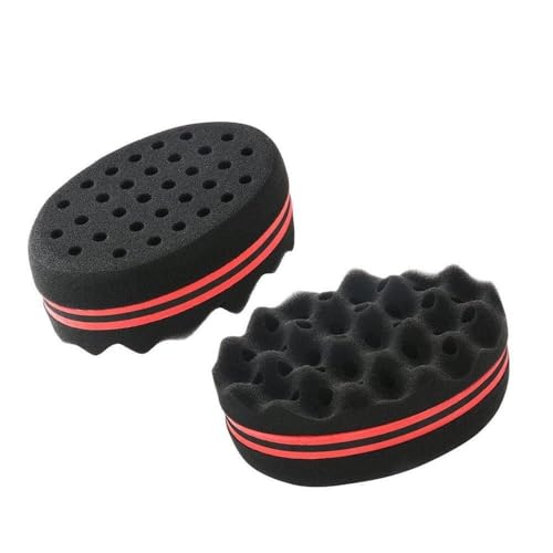 Qimisi Magic Hair Sponge Brush Comb for Twists, Afros, Coils, Dreadlocks (2 PCs)
