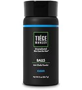 Tiege Hanley Mens Anti Chafe Powder (1-Pack) - Foot, Thigh & Ball Powder for Irritation - Clean, ...