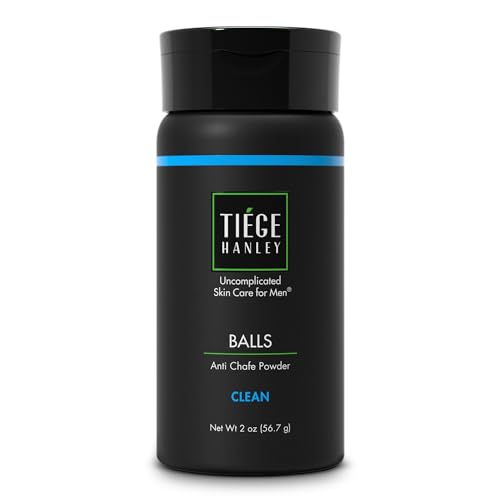 Image of Tiege Hanley Anti Chafe Powder for Men, Cooling Body Powder Deodorant for Foot, Thigh and Groin, Fresh Moisture Control With Eucalyptus and Spearmint, Clean Scent, Men's Skin Care, 2 Oz
