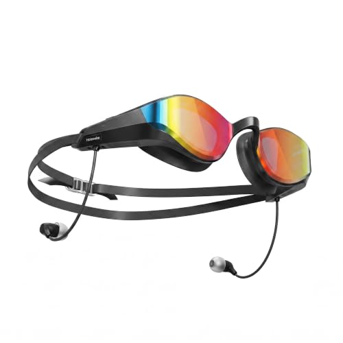 Image of SollaWave AI Music Smart Goggles Swimming Headphones, Real-Time Voice Feedback + 4GB MP3 Player, 9-Axis Motion Tracking Swimming Earbuds, IP68 Waterproof Headphones for Swimming with App & AI Analysis