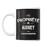 Planetee Mug propri�t� de Audrey | Tasse pr�nom humour