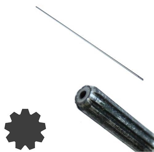 Pièce détachée d'origine Constructeur: Axe/Tige de Transmission 9 Dents de Chaque coté, Longueur 76 CM pour débroussailleuse ou Multifonctions, Important...