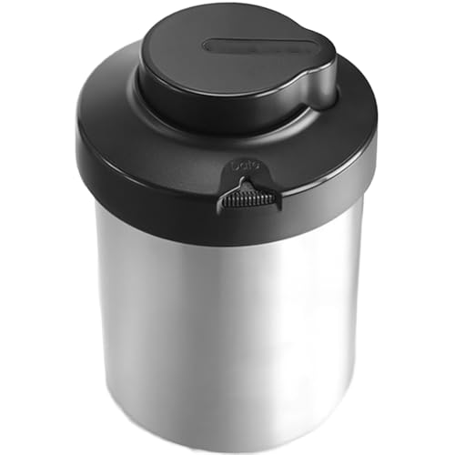 Onchdbfhuu Kaffeebehälter mit Einseitigem Auslass Aus Edelstahl 44OZ Kaffeebohnenspeicher Vakuumversiegelter Behälter