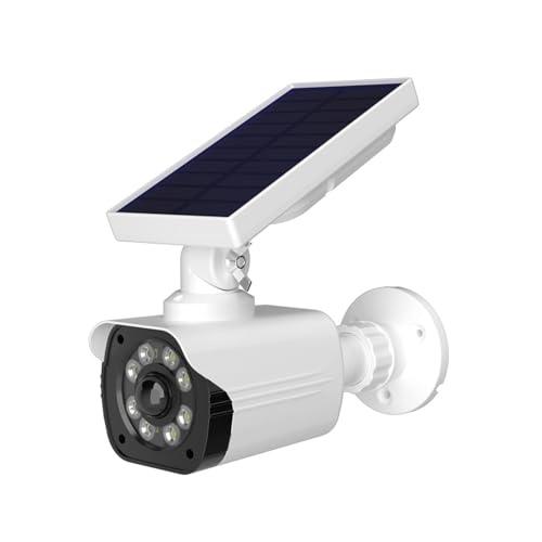 jebyltd Cámara de seguridad falsa simulada con sensores de movimiento LED para el hogar y las empresas, seguridad interior/exterior