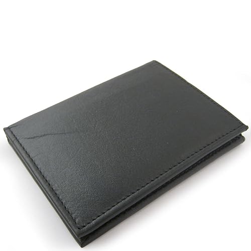 Mens Leather Wallet Badge Sheriff Officer Police Shield Fire Security ID Holder