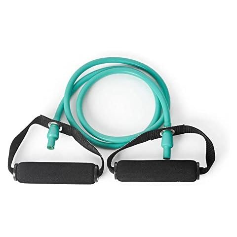 DITTMANN Body Tube Deluxe Fitnessband Expander grün/mittel Schaumstoffgriff Cover