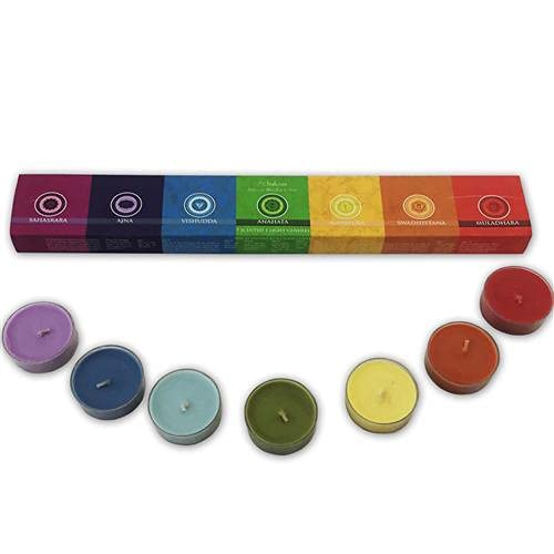 Something Different Green Tree Set of 7 Chakra Tealights