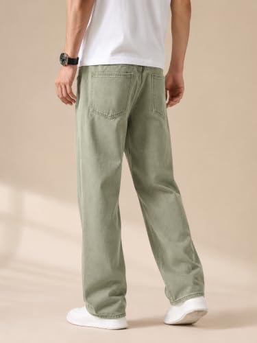 Image of Men's Comfortable Casual Denim Jeans || Straight Fit (Jean) for Men || Regular Fit Mid Rise Flat Front Full Length Jeans for Men| Modern & Fashionable for Casualwear