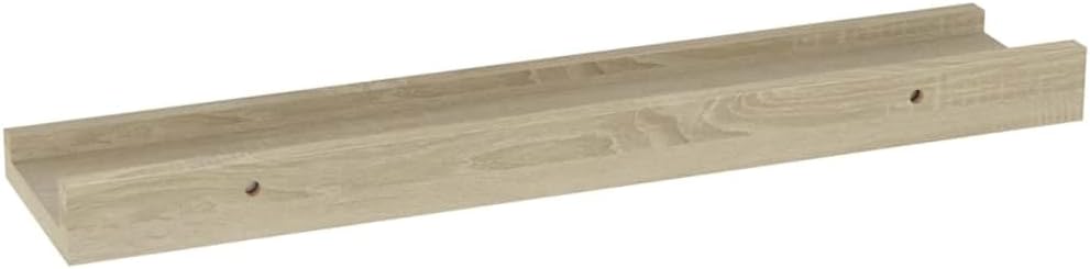 vidaXL Wall Shelf Set of 2 Sonoma Oak MDF Medium Wall Shelf