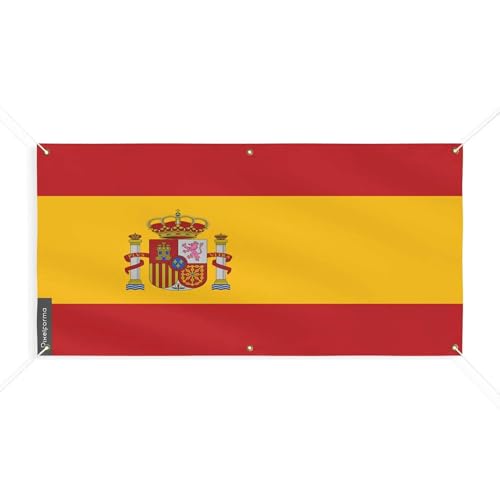 Drapeau de l'Espagne M 200x400cm avec 6 œillets pour mât - 2