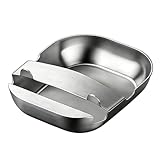 Soporte de cuchara de metal, soporte para espátulas autónomo, soporte para cucharas de cocina, para cocina, encimera, escritorio, cocina, restaurante, bufé, hornear, preparación de comidas