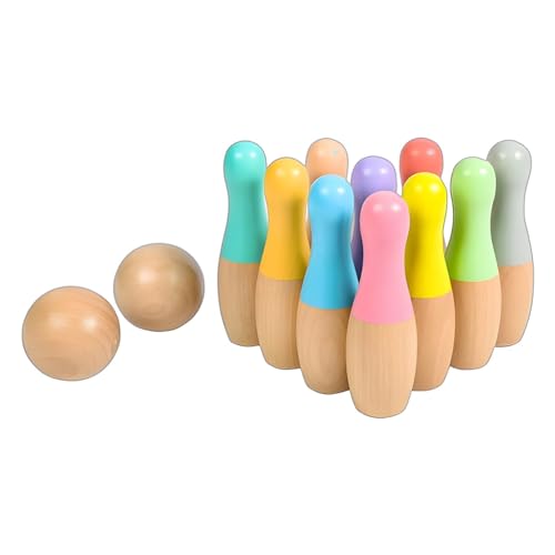 Remingtape Bowling-Set aus Holz für Kinder