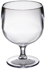 Set of Roltex Unbreakable Reusable Polycarbonate Plastic Stacking Wine Glasses (220ml to rim Height 10.6cm, Max Diameter 7.6cm) Realistic Alternative to Glass (4)