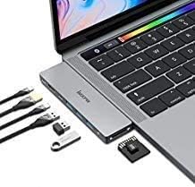 USB C Hub Adapter, iMXPW 8-in-1 USB C Adapter with 4K HDMI, Thunderbolt 3, 3 USB 3.0, USB-C Data Port, SD and MicroSD Card Reader Type C Hub Compatible with MacBook Air, MacBook Pro 2017/2018