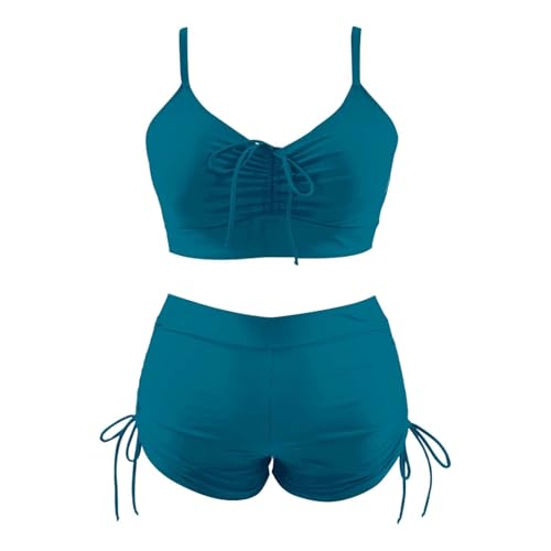 Tankini robe top dissimulant le ventre avec short imprimé chic