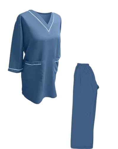 Long Sleeves Housemaid Uniform, Maid and Nanny dress set with long top & pants