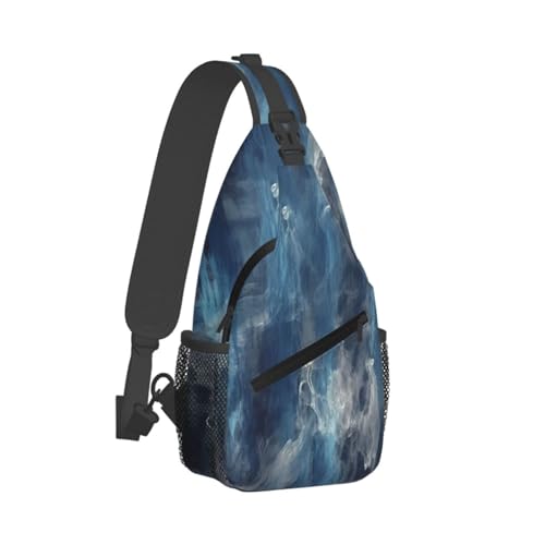 Bolso bandolera casual negro para hombre y mujer miniatura 2
