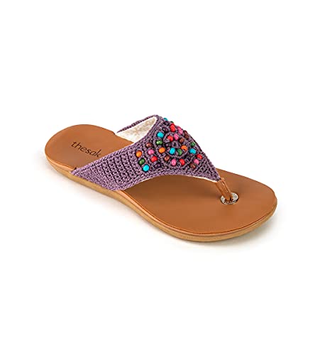 Image of The Sak Shana Thong Sandal in Crochet, Slip On Entry