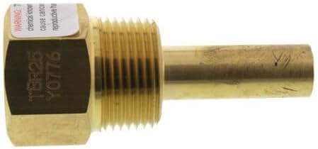 Winters Instruments 3/4" TBR Brass Bi-Metal Threaded Thermowell w/ 2-1/2" Stem