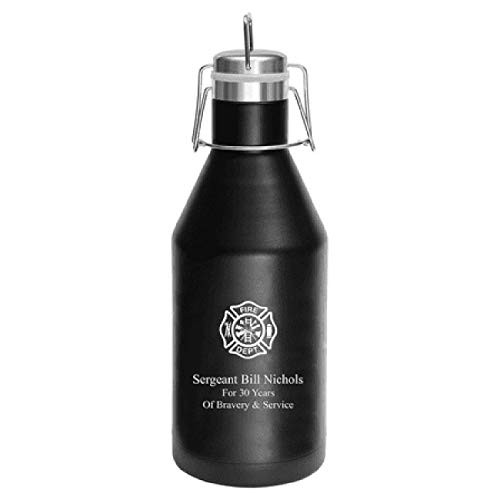 Executive Gift Shoppe | Firefighter's Shield Personalized 64 Ounce Growler