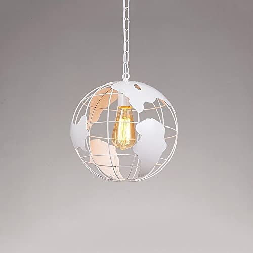 Lustre globe en métal vintage suspension E27 pour loft et cuisine