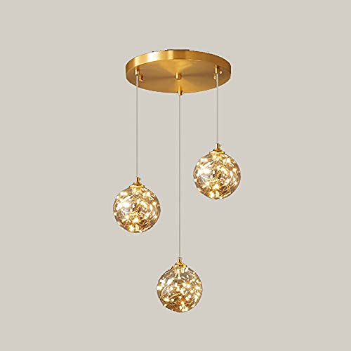 Lustre moderne Gypsophila suspension globe 3 têtes pour sublimer vos dîners en salle à manger