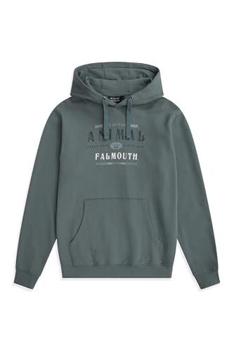 Image of Animal River Mens Falmouth Hoodie - Kangaroo Pocket - Fall & Winter Outdoors & Travel Green S