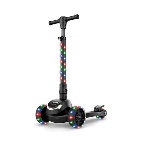 Jetson Jupiter Mini 3 Wheel Light Up Kick Scooter, Black - A...