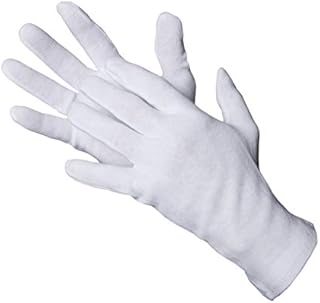 Rękawice bawełniane 12 par oekotex light white rozmiar 7