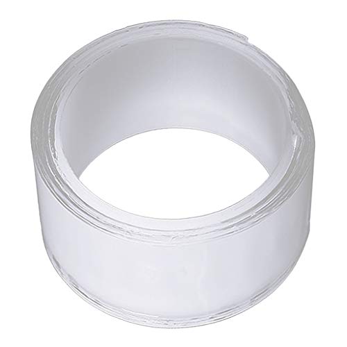 oshhni Fita adesiva dupla face transparente removível reutilizável Traceless 1 m