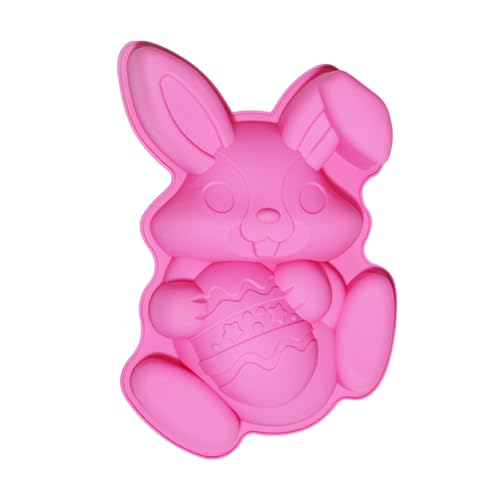 Moldes de silicona de grado alimenticio para hornear huevos de conejo de Pascua de hasta 230 °C, flexible para una fácil liberación de pasteles y decoración, herramienta de silicona de grado