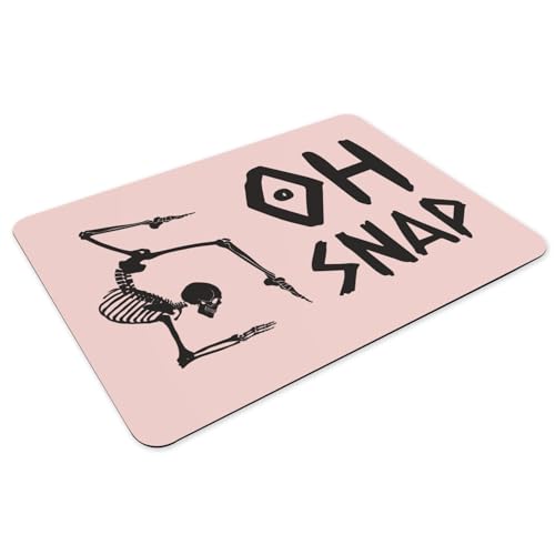 Sets de table caoutchouc antidérapants grand format rose motif squelette - 3