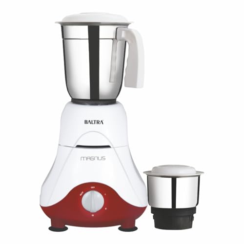 Image of Baltra Magnus BMG-161 Mixer Grinder 550W | 2 Multipurpose Jars, Powerful Grinding, Stainless Steel Material, Adjustable Speed Control, Low Noise, Overload Protection, 2-Year Warranty