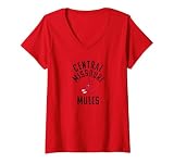 Womens University of Central Missouri UCM Mules Large V-Neck T-Shirt