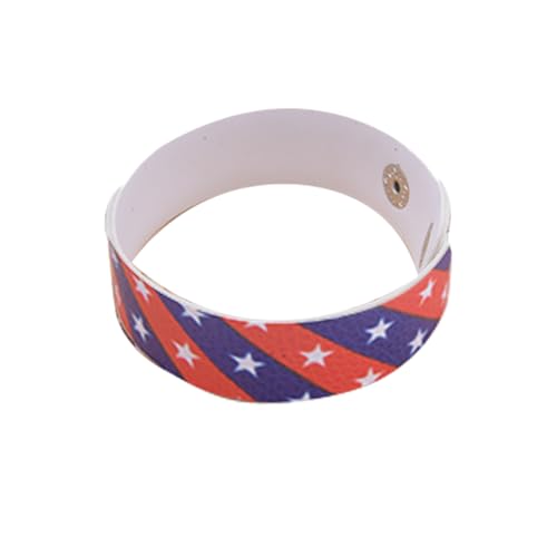 Sdopbinbin Independence Day Gift Bracelet for Men Women Fourth of July Gifts for Women American Flag Wristbands Leather Wristband Red White Adults Women Men USA Bracelet
