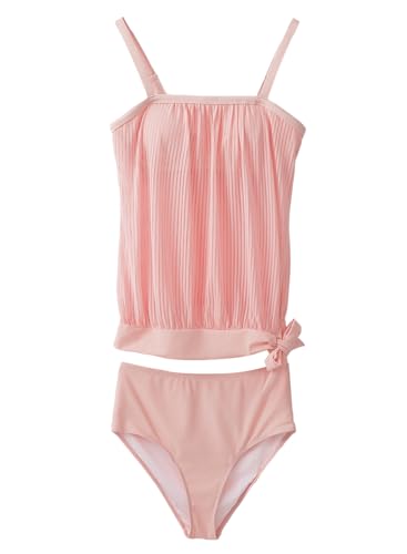 Summer Lovely Tankinis Set Striped Mesh Knotted Hem Tankini Swimsuit3