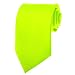 BRAND NEW Mens Necktie SOLID NEON GREEN Satin Neck TIE