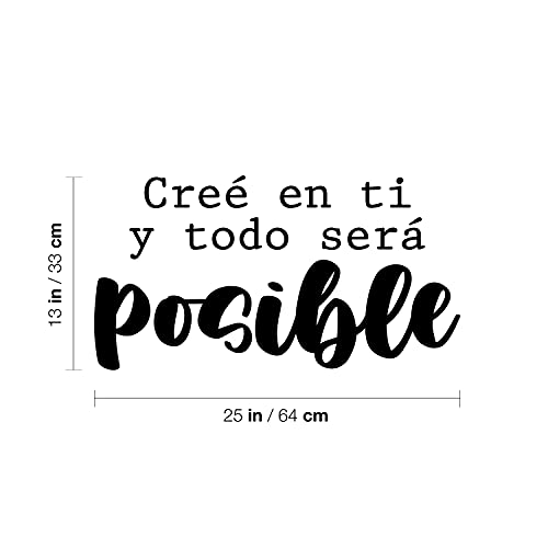 Vinilo decorativo con frase motivacional en español miniatura 3
