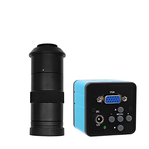 ラボ用顕微鏡アクセサリー VGA USB デジタル電子顕微鏡カメラ 130X 200X 250X ズーム C マウント 56 LED リングライトランプ 三眼顕微鏡用(VGA 0.1x C mount)