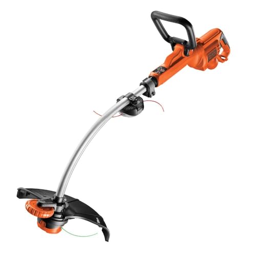 BLACK+DECKER Electric Strimmer Grass Trimmer 900 W 35 cm with Wheel Edge Guide and Adjustable Second...