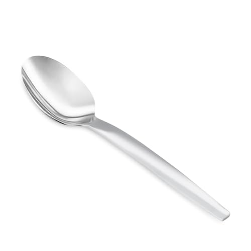 Image of Culinex Premium 7.9 inch Stainless Steel Dinner Spoon Set of 6 for Dining Table, Kitchen | Heavy, Rustproof Dishwasher Safe Silver Flatware by thinKitchen (Queen Series)