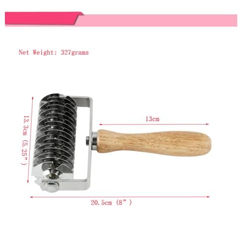 Taglierina Per Pasta A Rullo In Acciaio Inox Con Manico In Legno – Per Torte, Pane, Pizza, Pasticceria – Crea Griglie Decorative - 3