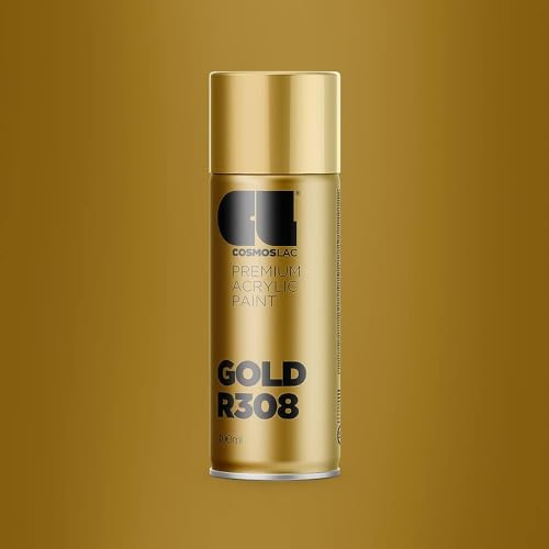 Image of Cosmos LAC Acrylic Paint Spray Can for DIY Projects Spray Paint, 400 ml (R308 GOLD)