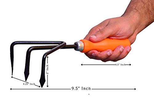 FADMAN Home Gardening Tool KIT (Garden Fork, Cultivator/Hand RAKE, Double Cut Pruner)