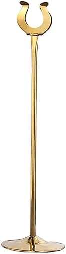 MYUYEE Place Cards,Stainless Steel Wedding Table Number Holder Place Card Paper Menu Stand, 6 Inch/8 Inch/10 Inch/12 Inch Picture Note Holder, Memo Holder (12 Inch Gold)