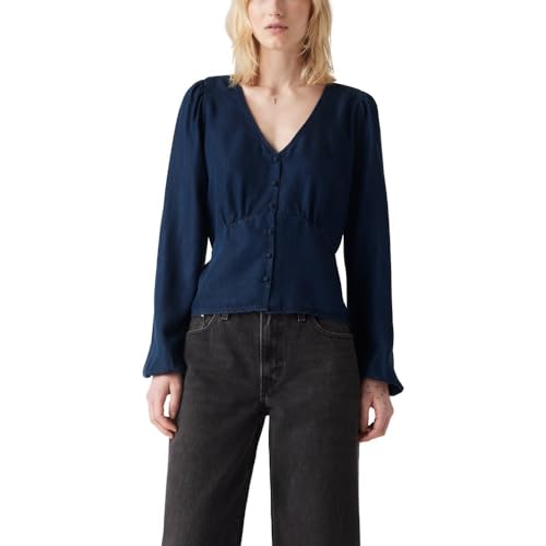 Levi's Women's Dolores Long Sleeve Blouse, (New) Initial Take, X-Large