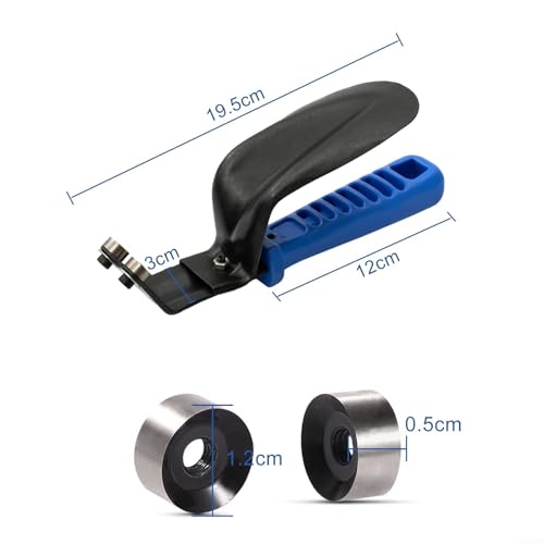 DB1000 Blech-Entgratungswerkzeug, 0–12 mm Bereich, doppelseitiger Gratentferner, rotierende Klinge Kantenschneider für legierten Stahl/Schwerlastmetall/Ecke und gerade Kante, manueller Handentgrater